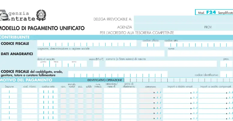pagamento online dell'F24 semplificato