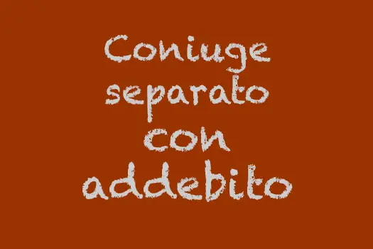coniuge separato con addebito